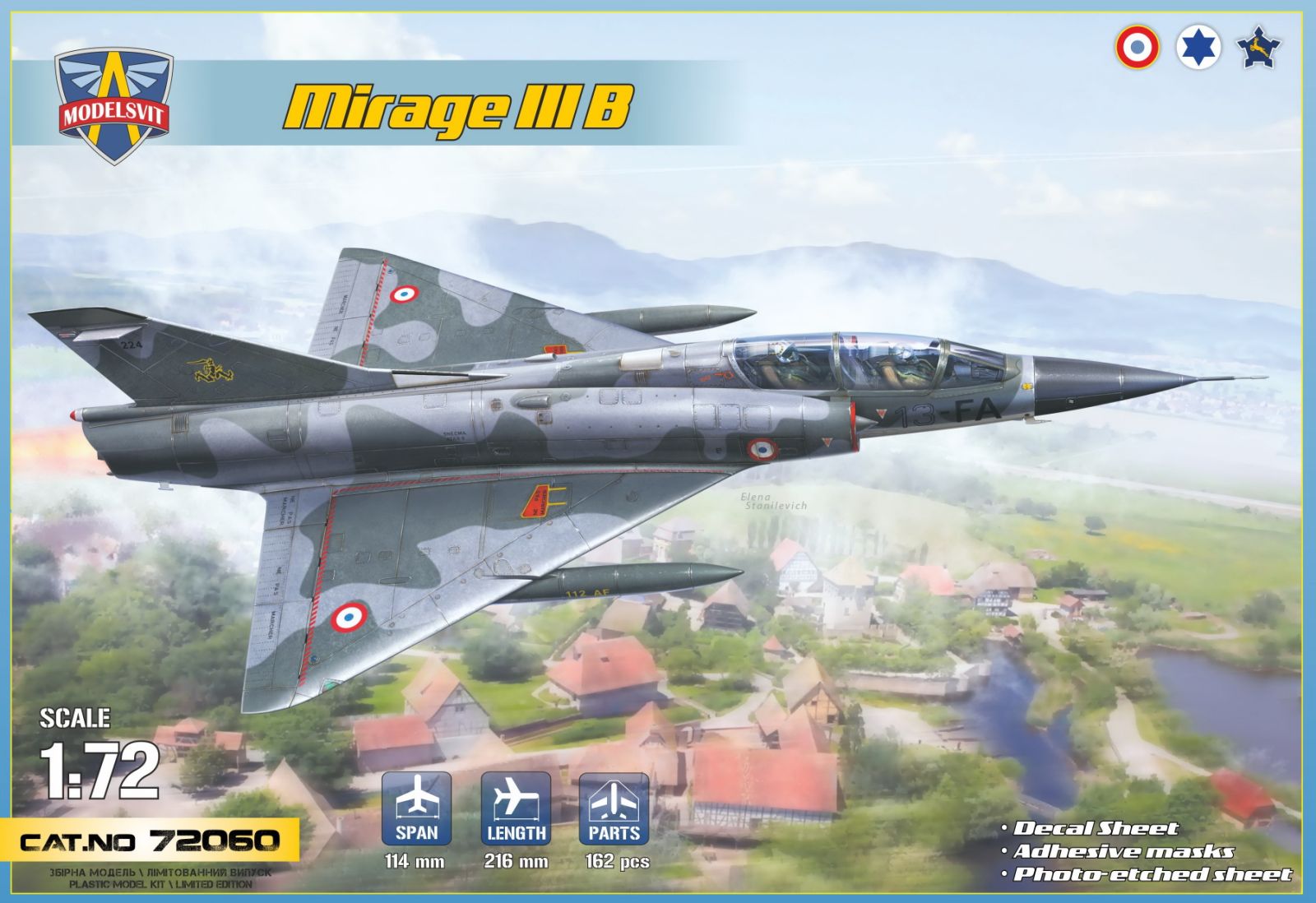 Model kit 1/72 Dassault Mirage IIIB (Modelsvit) 