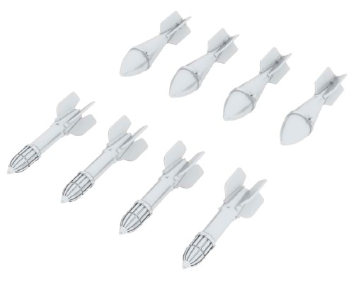 Additions (3D resin printing) 1/48 Ilyushin Il-2 Stormovik weapon set (FAB-50, RS 132) (designed to be used with Tamiya kits) (Eduard sold out June 2023 part 1) 