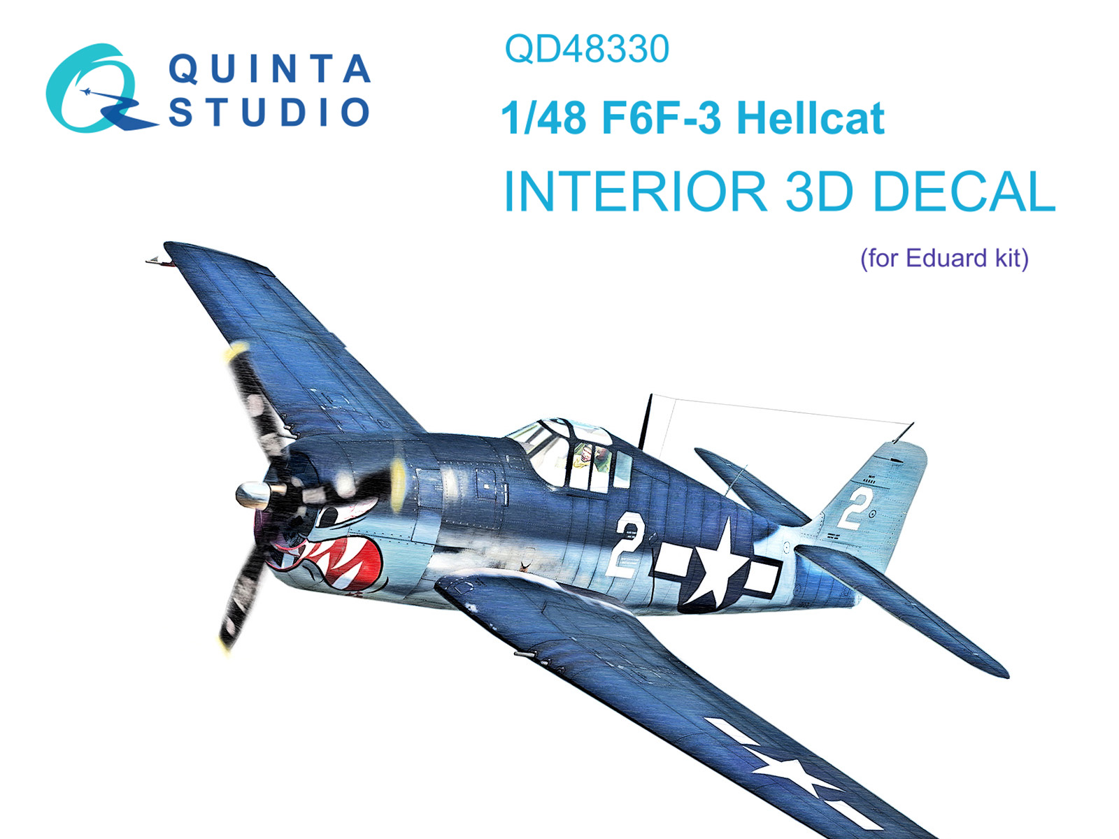 F6F-3 Hellcat 3D-Printed & coloured Interior on decal paper (Eduard)