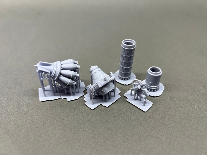 Additions (3D resin printing) 1/48 RD-500 engine (KepModels)