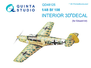 Bf108 3D-Printed & coloured Interior on decal paper (Eduard)