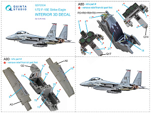 F-15E 3D-Printed & coloured Interior on decal paper (GWH)