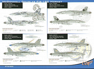 Decal 1/72 McDonnell-Douglas F/A-18C (4) (CAM PRO)