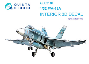 3D Декаль интерьера кабины F/A-18A (Academy)