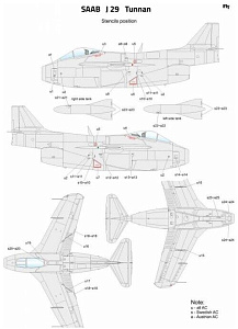 Model kit 1/32 Saab J-29B Saab J-29F Tunnan (FLY)