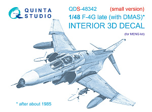 F-4G late 3D-Printed & coloured Interior on decal paper (Meng) (Small version)