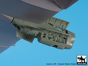 Additions (3D resin printing) 1/72 Lockheed C-130H Hercules engine (designed to be used with Zvezda kits)