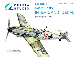 3D Декаль интерьера кабины Bf 109E-1 (для модели Wingsy kits)
