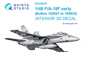 F/A-18F early 3D-Printed & coloured Interior on decal paper (Hasegawa)