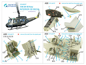 3D Декаль интерьера UH-1D (KittyHawk)