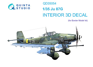 Ju 87G 3D-Printed & coloured Interior on decal paper (Border Model)