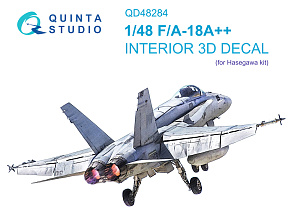F/A-18A++ 3D-Printed & coloured Interior on decal paper (Hasegawa)