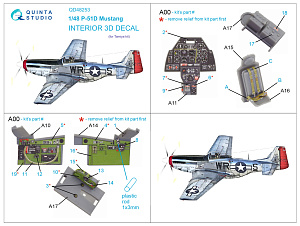 3D Декаль интерьера кабины P-51D (Tamiya)