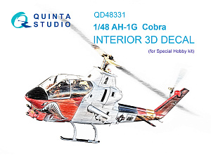 AH-1G 3D-Printed & coloured Interior on decal paper (Special Hobby)