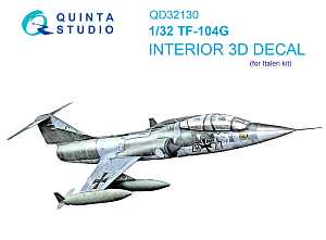 TF-104G 3D-Printed & coloured Interior on decal paper (Italeri)
