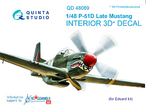 P-51D (Late) 3D-Printed & coloured Interior on decal paper (for Eduard kit)