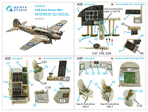 Avro Anson Mk.I 3D-Printed & coloured Interior on decal paper (Airfix)