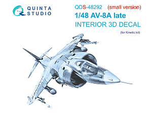 AV-8A Late 3D-Printed & coloured Interior on decal paper (Kinetic) (Small version)