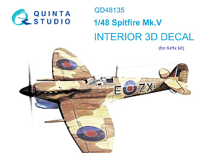 3D Декаль интерьера  Spitfire Mk.V (Airfix)