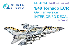 Tornado ECR German 3D-Printed & coloured Interior on decal paper (Revell) (with 3D-printed resin parts)