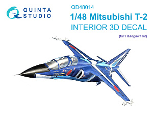 Mitsubishi T-2 3D-Printed & coloured Interior on decal paper (Hasegawa)
