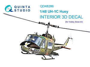 UH-1C 3D-Printed & coloured Interior on decal paper (HobbyBoss)