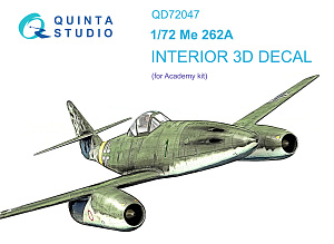 Me-262A 3D-Printed & coloured Interior on decal paper (Academy)
