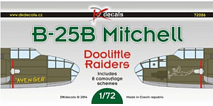 Decal 1/72 North-American B-25B Mitchell - Doolittle Raiders (DK Decals)