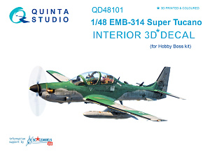 EMB-314 Super Tucano  3D-Printed & coloured Interior on decal paper (for HobbyBoss kit)