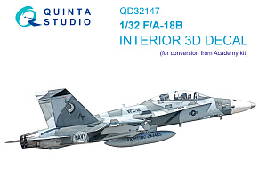 F/A-18B 3D-Printed & coloured Interior on decal paper (Academy)