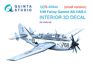 Fairey Gannet AS.1_AS.4 3D-Printed & coloured Interior on decal paper (Airfix) (Small version)