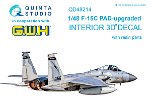 F-15C PAD-upgraded 3D-Printed & coloured Interior on decal paper with resin parts (GWH)