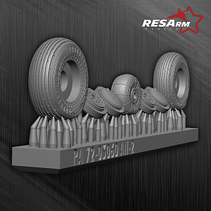 Additions (3D resin printing) 1/72 An-2 Wheels under load (RESArm)
