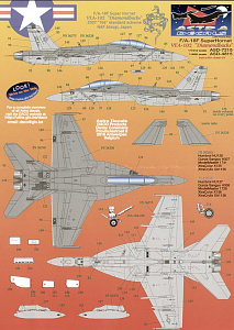Decal 1/72 Boeing F/A-18F Super Hornet VFA-102 (3) (Astra Decals)