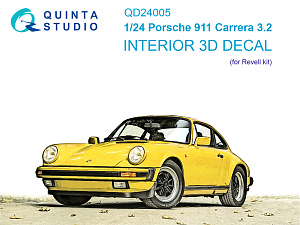 Porsche 911 Carrera 3.2 3D-Printed & coloured Interior on decal paper (Revell)
