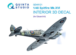Spitfire Mk.XVI 3D-Printed & coloured Interior on decal paper (Eduard)