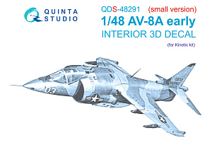 AV-8A Early 3D-Printed & coloured Interior on decal paper (Kinetic) (Small version)