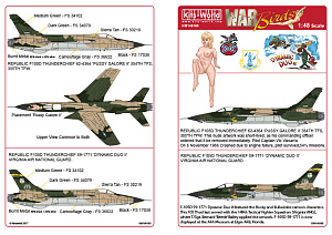 Decal 1/48 REPUBLIC F-105 (Kits-World) 