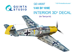 Bf 109E 3D-Printed & coloured Interior on decal paper (for Tamiya  kit)