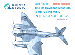 3D Декаль интерьера кабины DH Mosquito B Mk.IV/PR Mk.IV (Tamiya) (Small version)