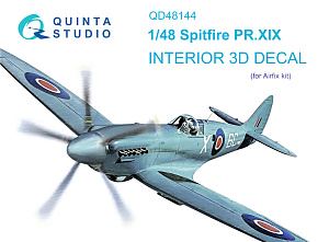 Spitfire PR.XIX 3D-Printed & coloured Interior on decal paper (Airfix)