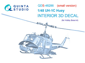 3D Декаль интерьера кабины UH-1C (HobbyBoss)(Малая версия)