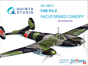 Pe-2 vacuuformed clear canopy (for Zvezda kit)