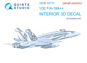 F/A-18A++ 3D-Printed & coloured Interior on decal paper (Academy) (Small version)