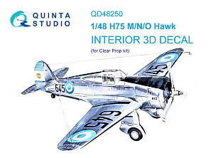 H75 M/N/O Hawk 3D-Printed & coloured Interior on decal paper (Clear Prop)