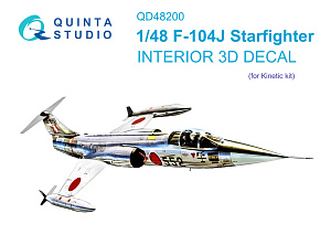 F-104J 3D-Printed & coloured Interior on decal paper (Kinetic)