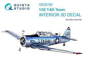 T-6G 3D-Printed & coloured Interior on decal paper (Kitty Hawk)