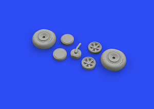 Additions (3D resin printing) 1/72      Republic P-47D Thunderbolt wheels (designed to be used with Tamiya kits) 