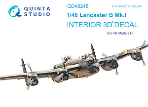 Lancaster B Mk.I 3D-Printed & coloured Interior on decal paper (HK Models)