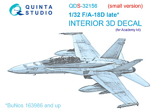 F/A-18D late 3D-Printed & coloured Interior on decal paper (Academy) (Small version)